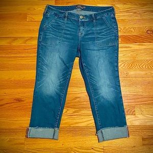 Vintage Medium Wash Boyfriend Crop Jeans